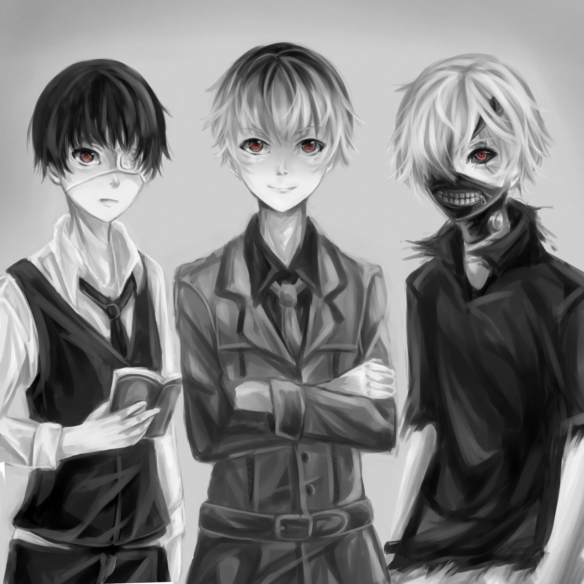 Kaneki ánh mắt sâu lắng và biểu cảm tinh tế