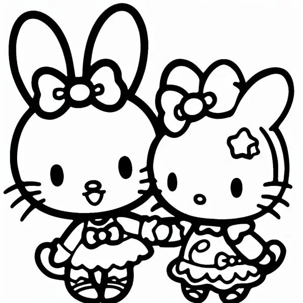 Khám phá thế giới đáng yêu qua tranh tô màu Sanrio xinh xắn