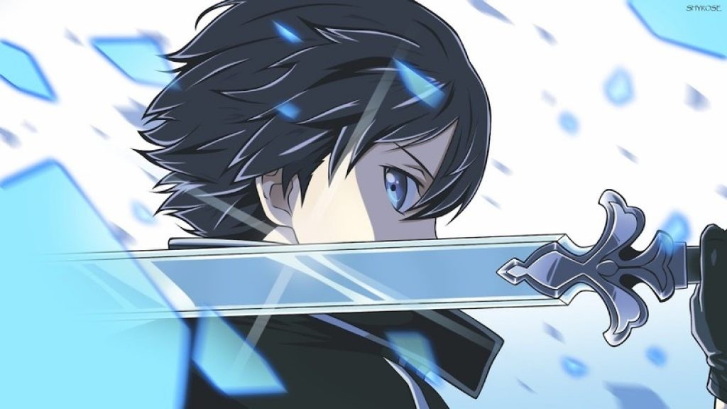 Kirito đứng trước đội quân với dáng vẻ uy nghiêm và không sợ hãi