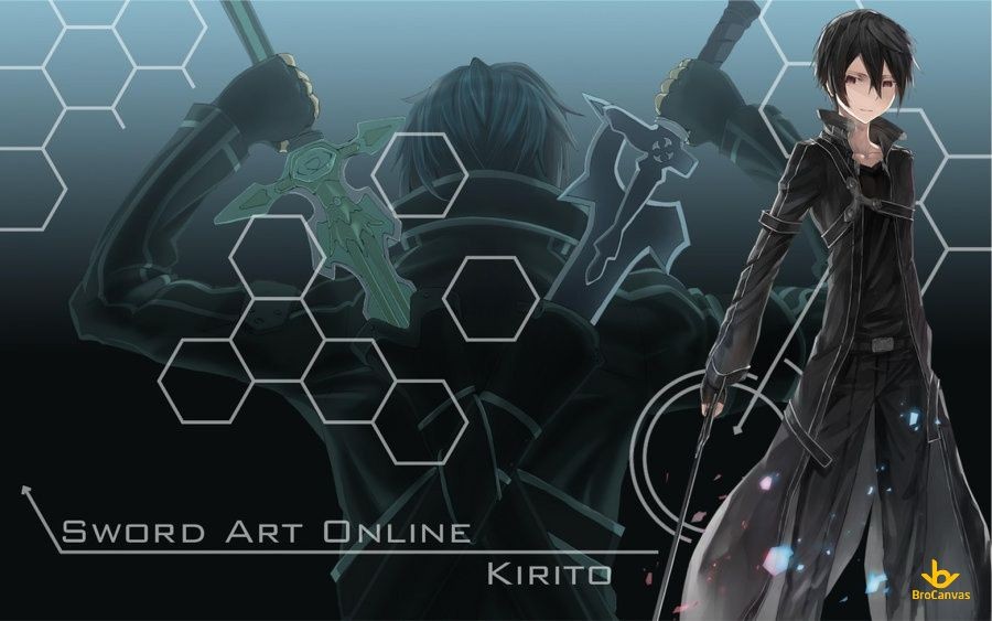 Kirito ngầu với ánh mắt sắc bén và dáng vẻ uy nghiêm