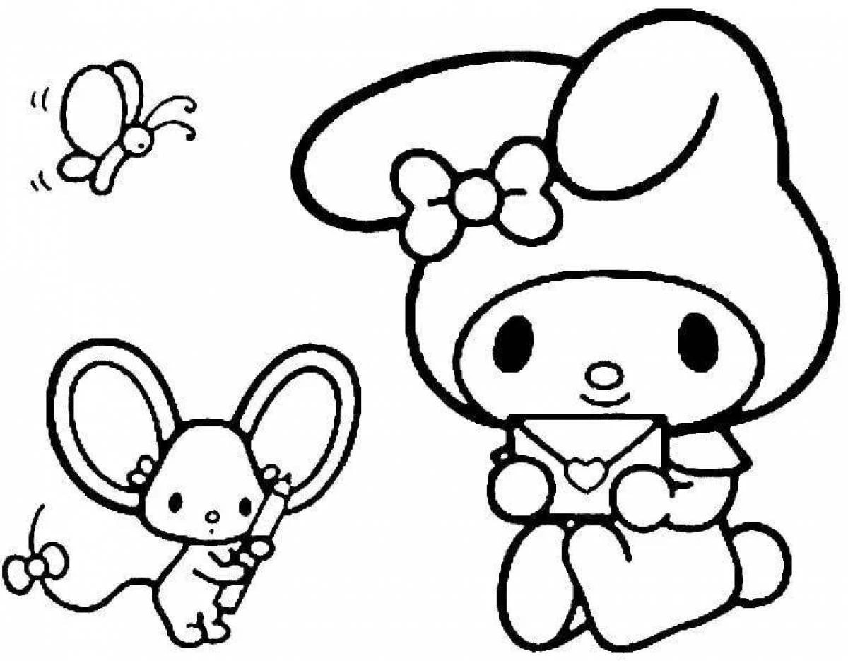 Mẫu tranh tô màu My Melody miễn phí
