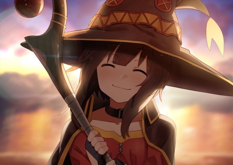 Megumin ánh mắt tinh nghịch