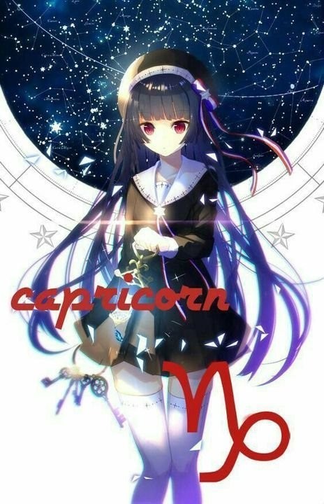 Một hình tượng cung Ma Kết với phong cách anime tinh tế và cuốn hút