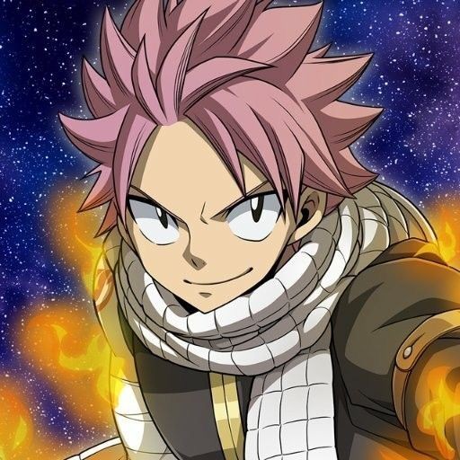 Natsu Dragneel với ánh mắt tự tin, sẵn sàng đối mặt với bất kỳ thử thách nào