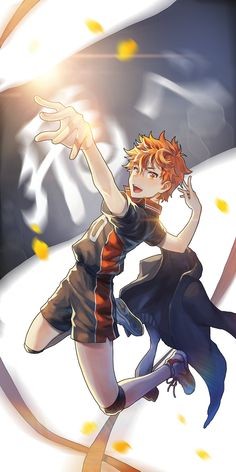 Nhân vật anime bóng chuyền chuẩn bị đón bóng