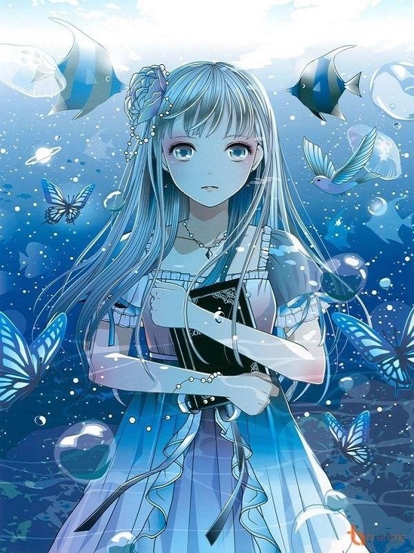 Nhân vật cung Ma Kết với tạo hình anime thể hiện sự bình tĩnh và điềm đạm