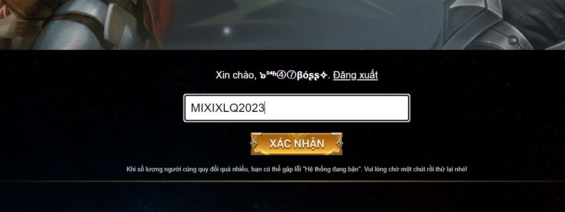 Nhấn Xác nhận để hoàn tất đổi code