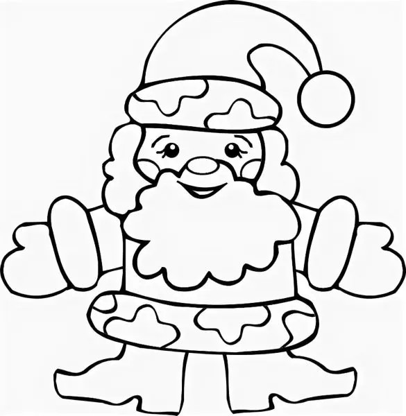 Ông già Noel dễ thương trong tranh tô màu