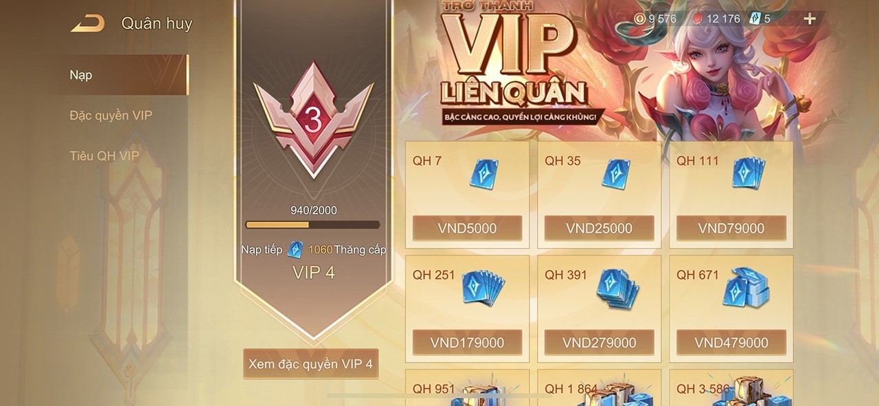 Quà nạp VIP