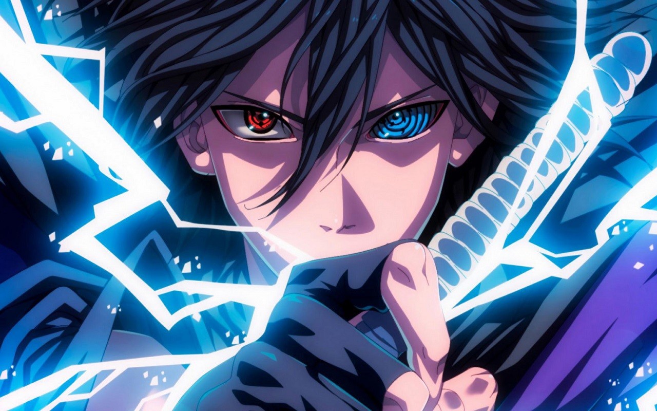 Sasuke toát lên vẻ nghiêm túc và bí ẩn