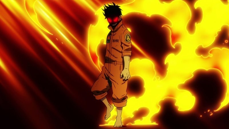 Shinra Kusakabe với ánh mắt sắc bén
