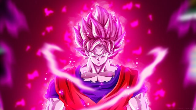 Sức mạnh bùng nổ trong phong cách của Goku, cơ thể anh tỏa sáng với năng lượng mạnh mẽ
