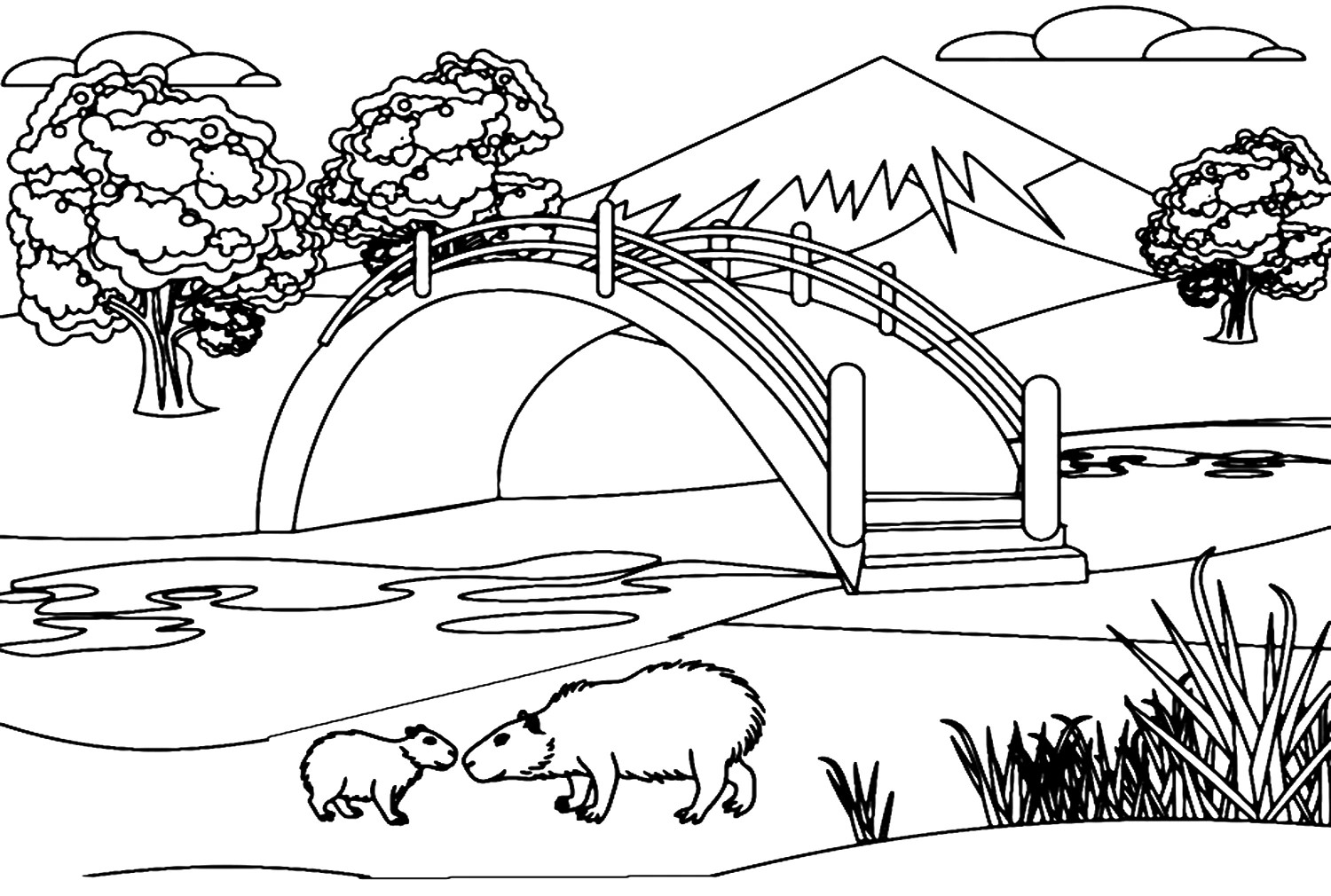 Tải ngay bộ tranh capybara cute độc quyền, bé yêu sẽ mê ngay