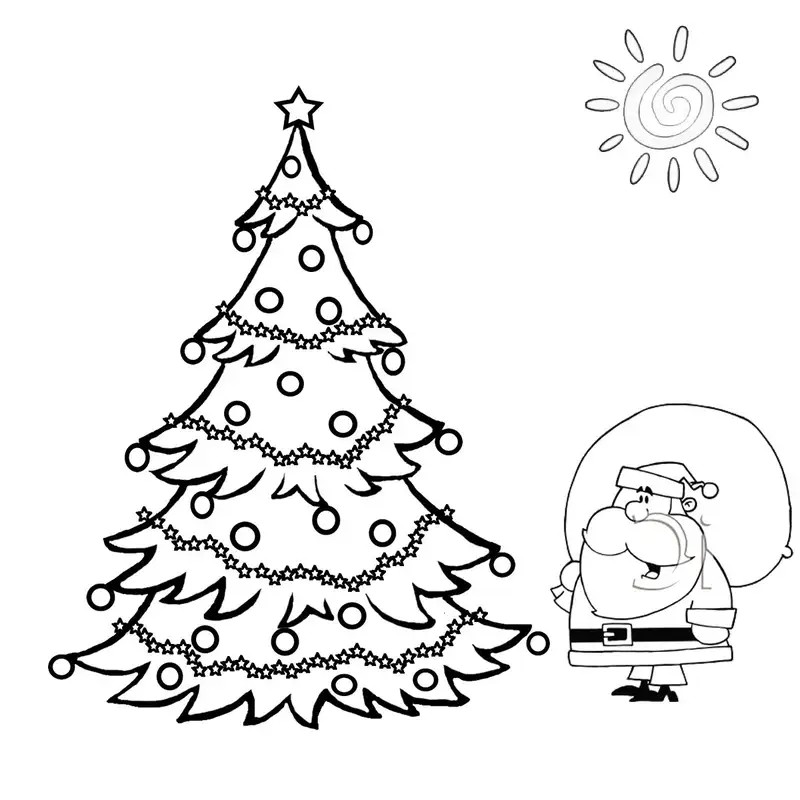 Tập tô tranh cây thông Noel thật sáng tạo