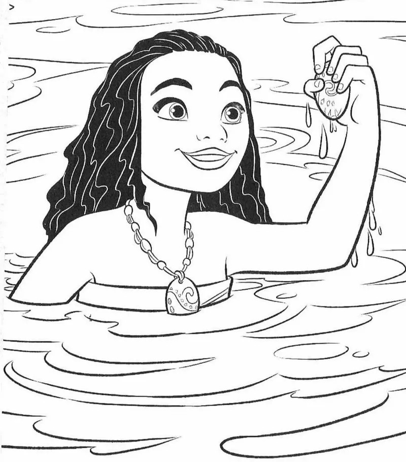 Tập tô tranh Moana thật thú vị