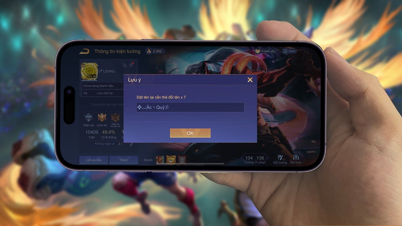 Tên Liên Quân bằng ký tự đặc biệt rất được các game thủ ưa chuộng
