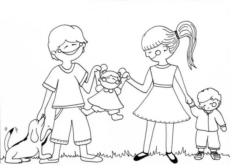 Tô màu gia đình hạnh phúc thế giới ngọt ngào trong từng nét vẽ