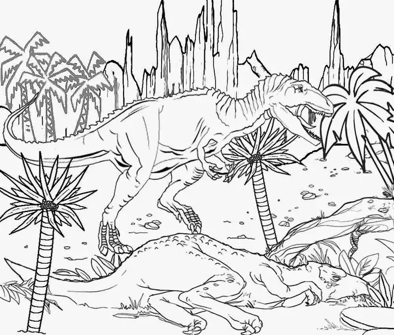 Tô màu Jurassic Park trong thế giới khủng long