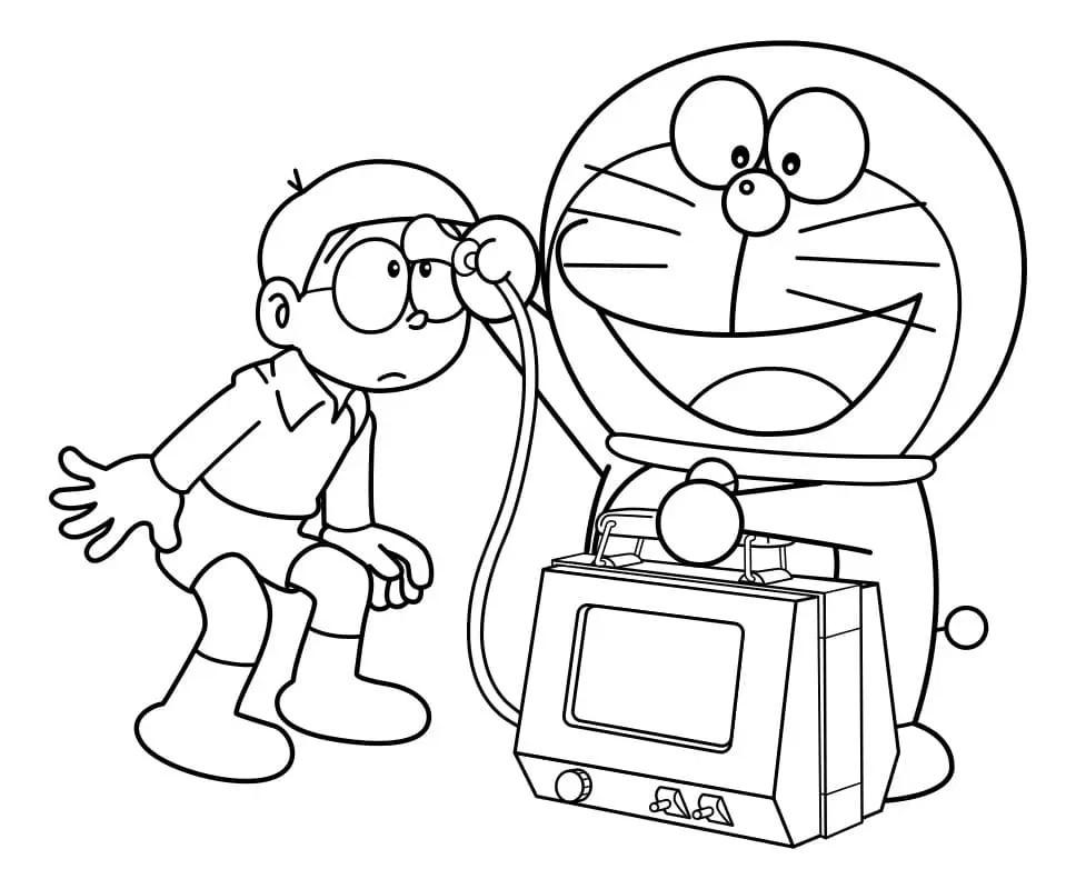 Tô màu Nobita – Hoạt động bổ ích giúp trẻ phát triển kỹ năng hội họa.