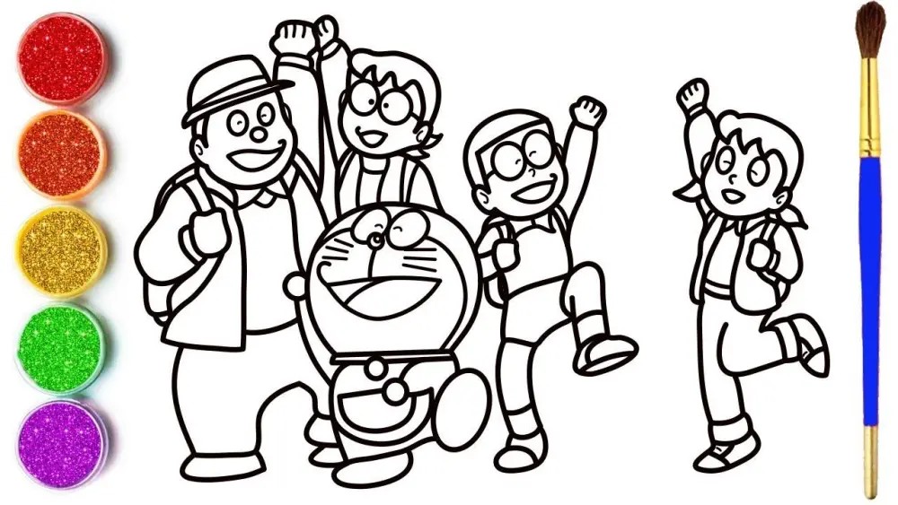 Tô màu Nobita – Hoạt động thú vị giúp trẻ phát triển khả năng sáng tạo.