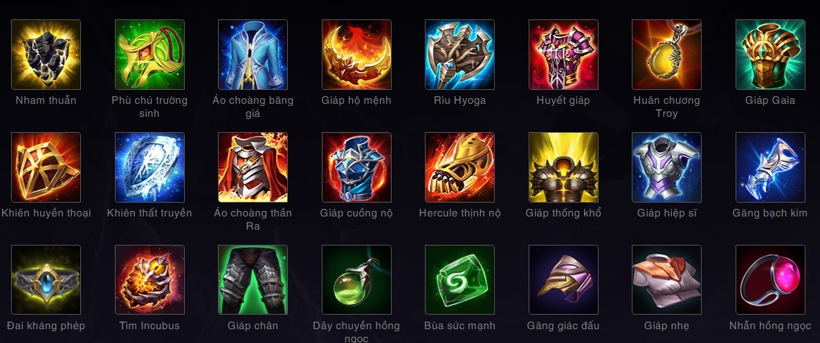 Trang bị thủ Liên Quân Mobile