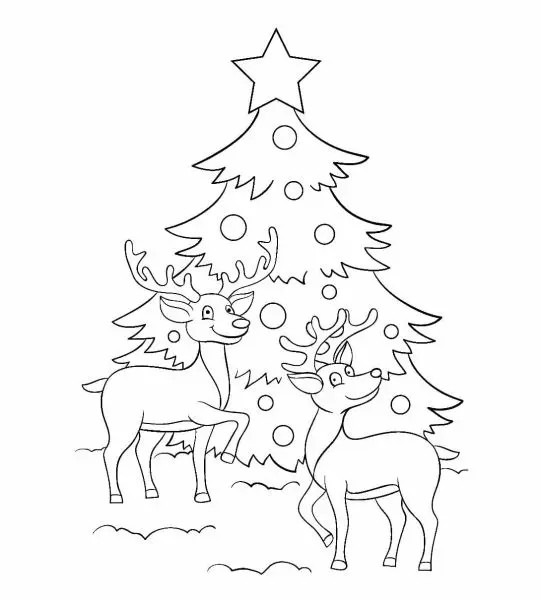 Tranh cây thông Noel – biểu tượng không thể thiếu của mùa lễ hội