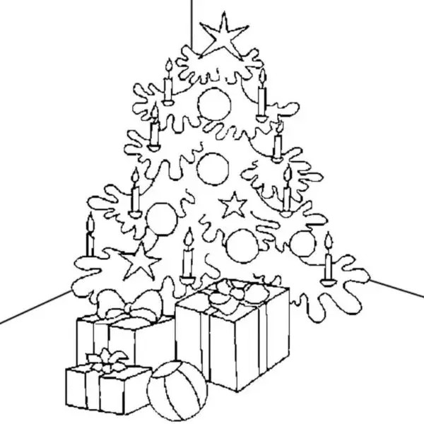 Tranh cây thông Noel tinh tế