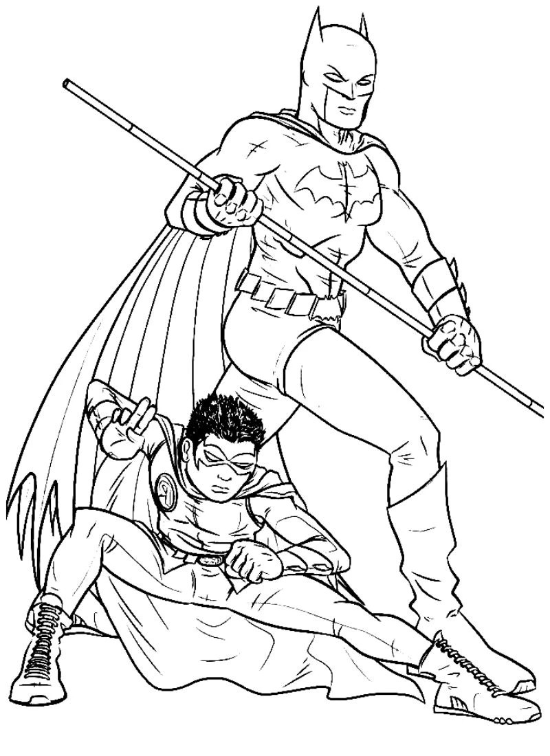 Tranh tô màu Batman đẹp mắt