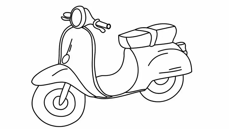 Tranh tô màu các phương tiện giao thông như xe máy