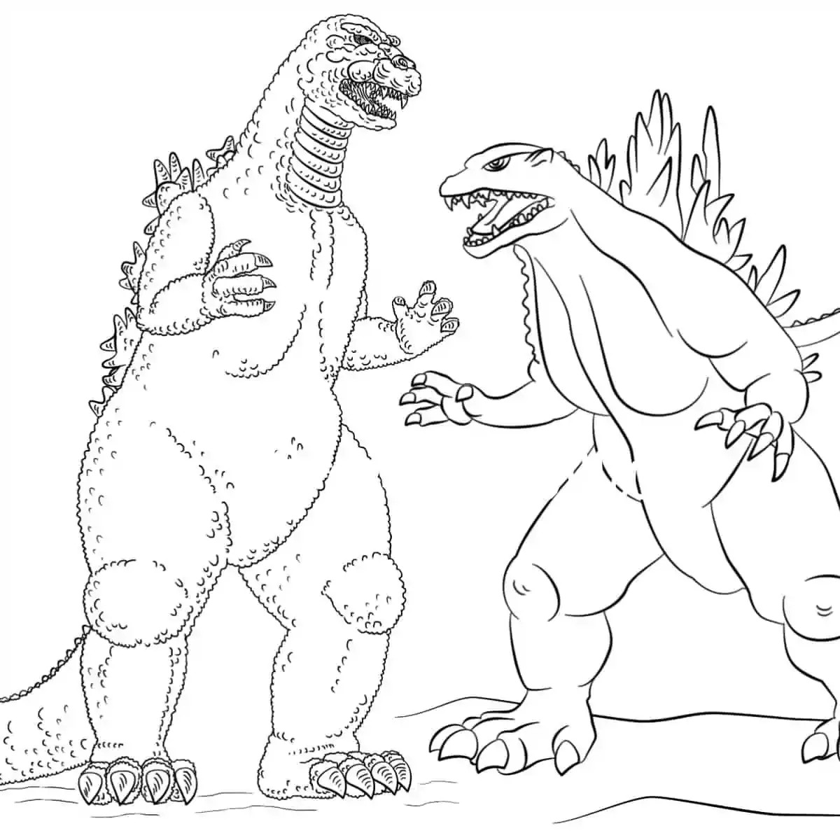 Tranh tô màu Godzilla hùng vĩ và sống động, bé yêu sẽ hào hứng