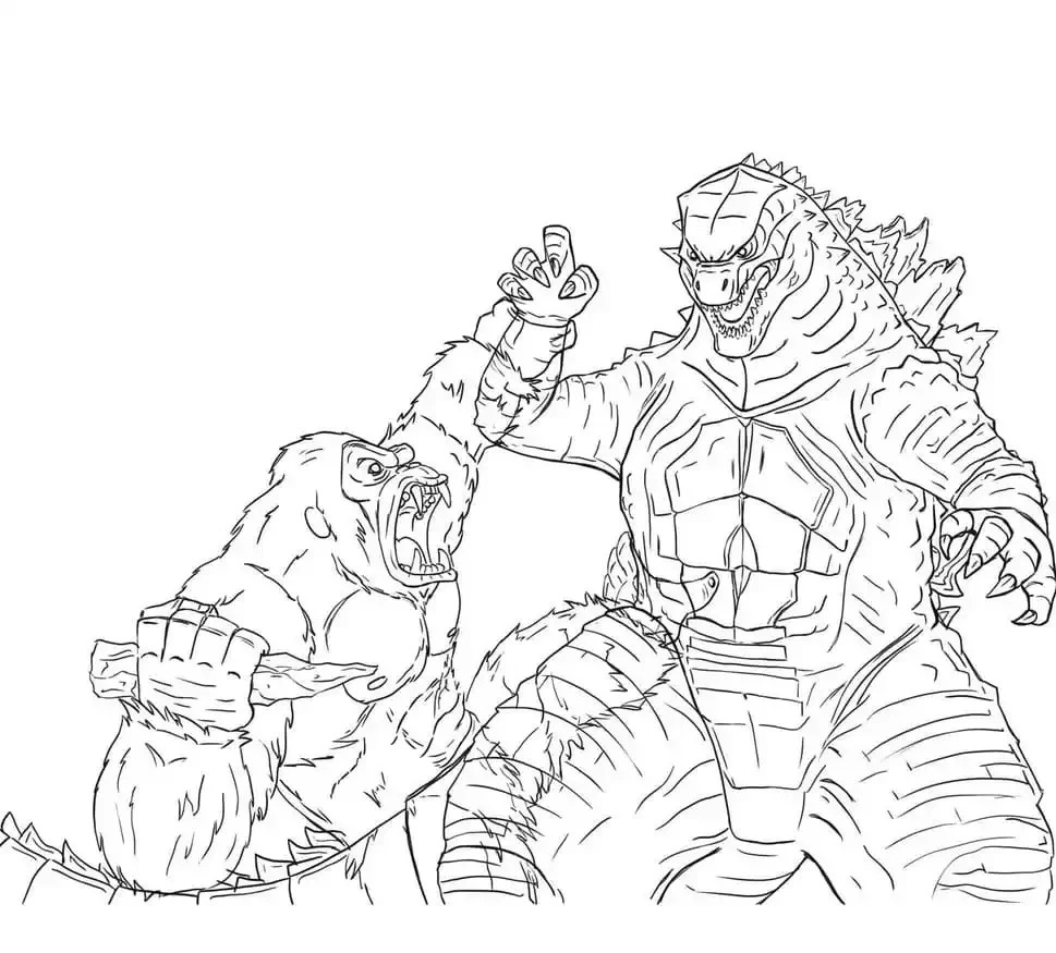 Tranh tô màu Godzilla miễn phí, bé yêu sẽ mê mẩn từng chi tiết