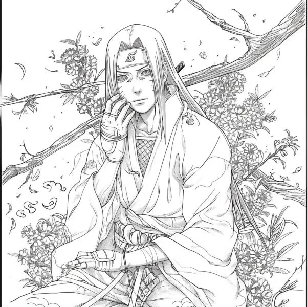 Tranh tô màu Itachi đẹp nhất