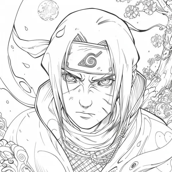 Tranh tô màu Itachi giúp bé phát triển kỹ năng sáng tạo
