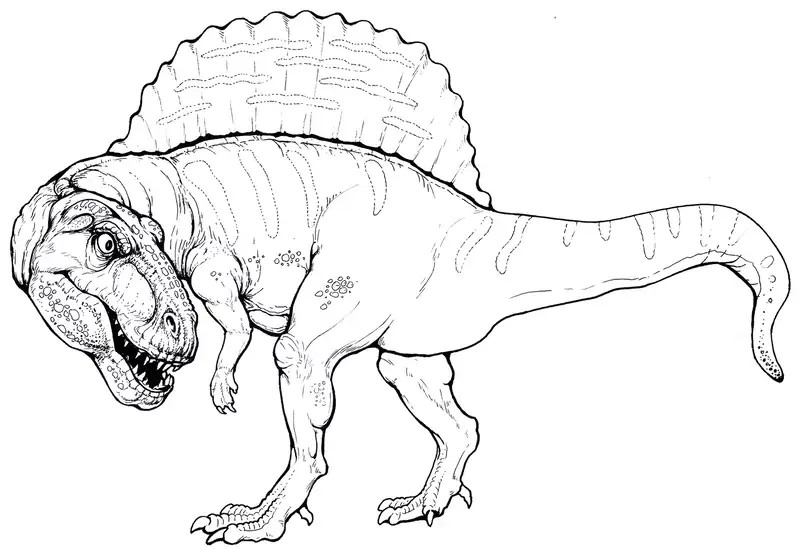 Tranh tô màu Jurassic Park giúp bé khám phá công viên khủng long