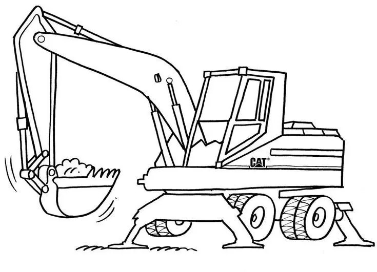 Tranh tô màu máy xúc giúp bé rèn luyện trí tưởng tượng và sự kiên nhẫn