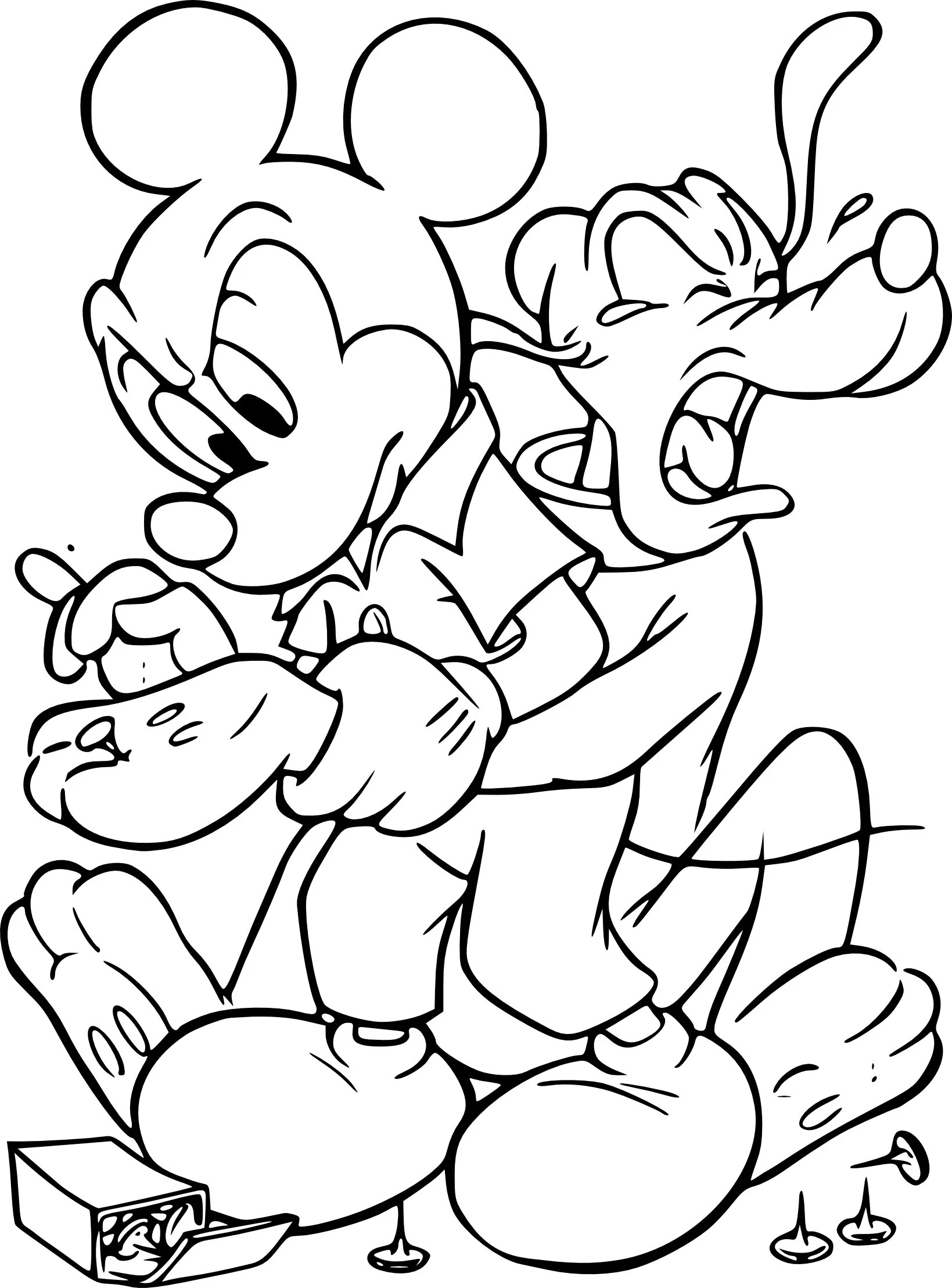 Tranh tô màu Mickey thú vị cho trẻ nhỏ
