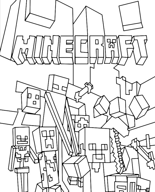 Tranh tô màu Minecraft giúp bé phát triển kỹ năng phối màu