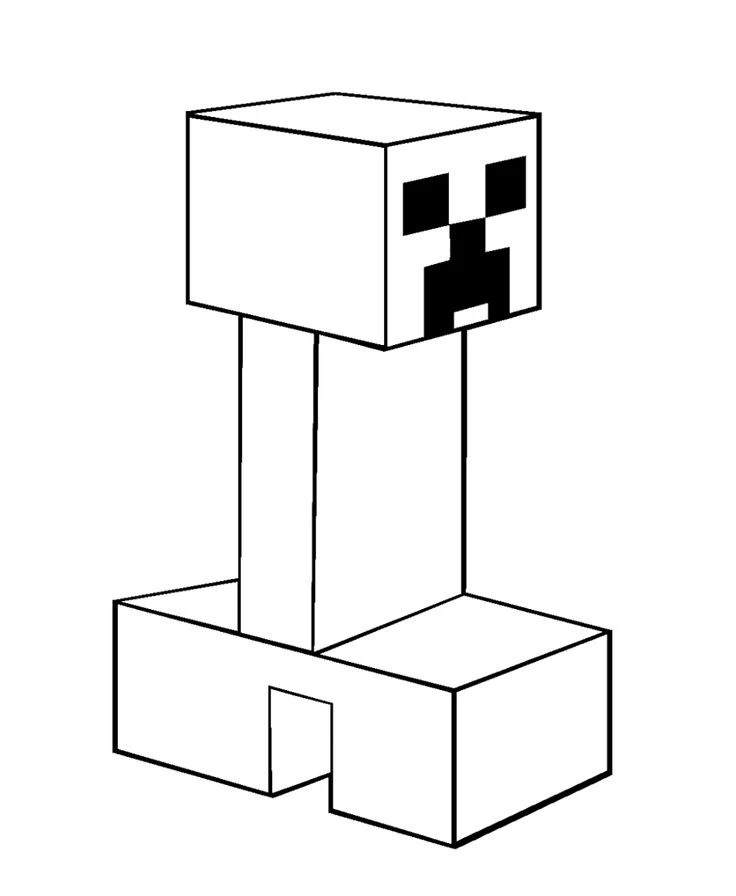Tranh tô màu Minecraft kích thích trí tưởng tượng của bé