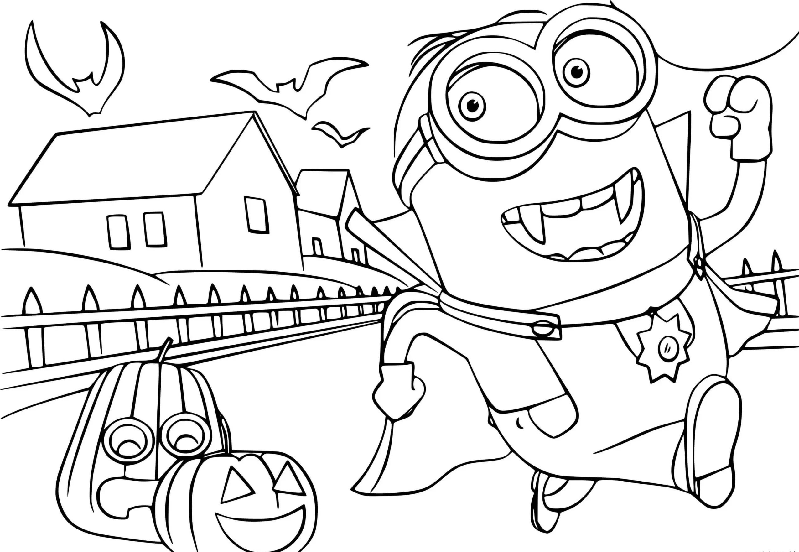 Tranh tô màu minion đẹp mắt