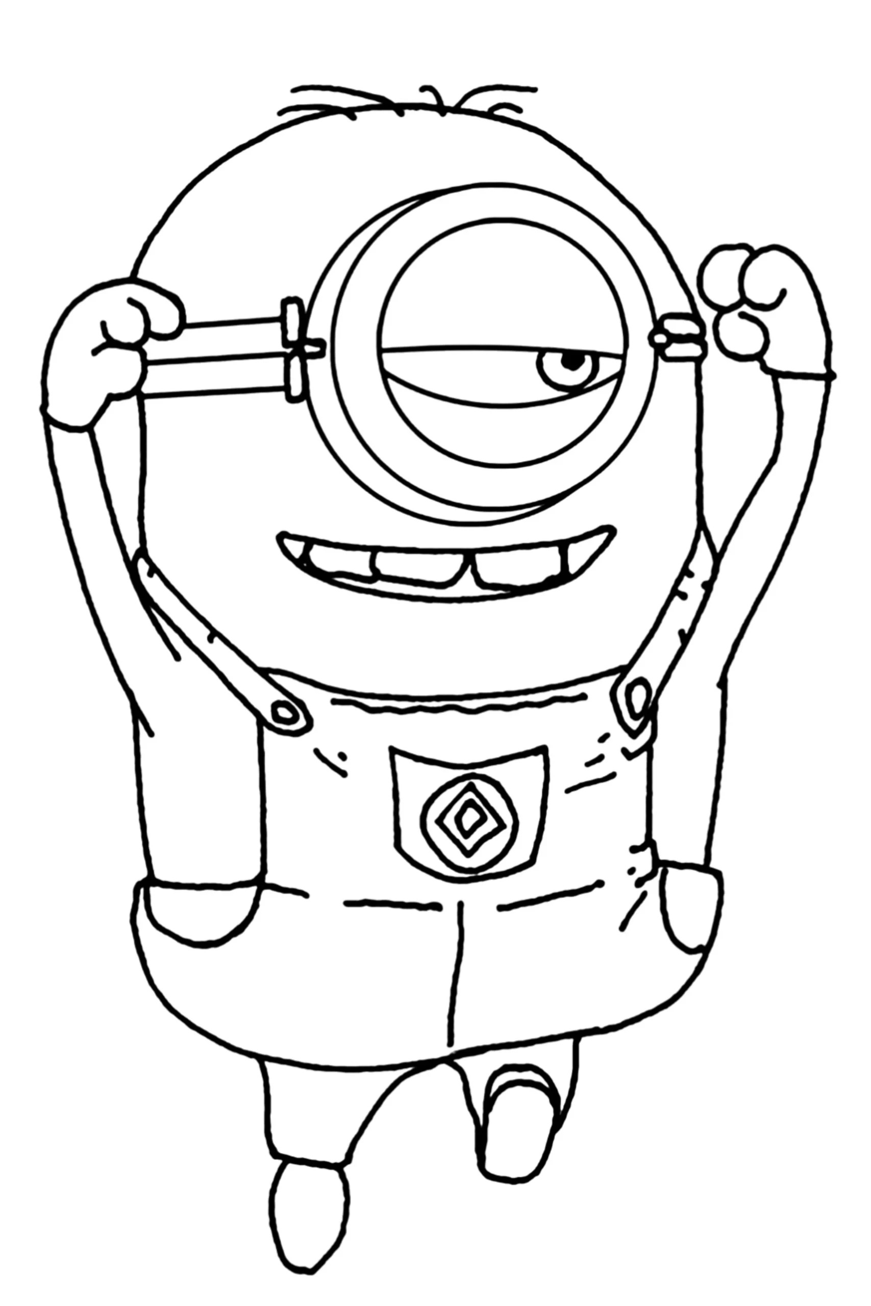 Tranh tô màu minion đơn giản