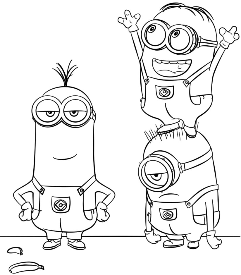 Tranh tô màu minion sáng tạo