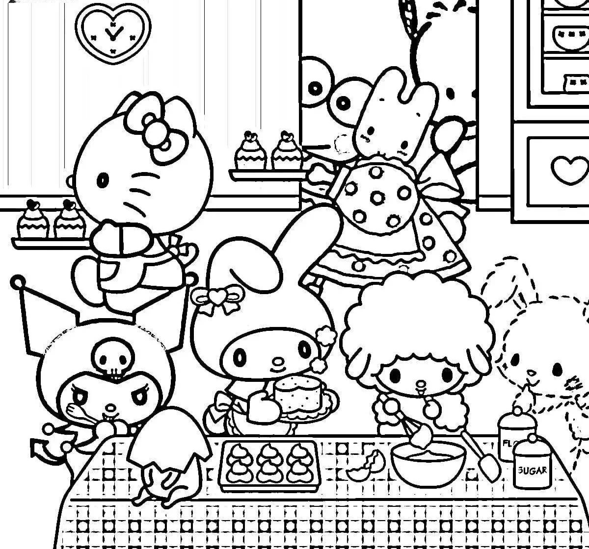 Tranh tô màu My Melody đa dạng kiểu dáng