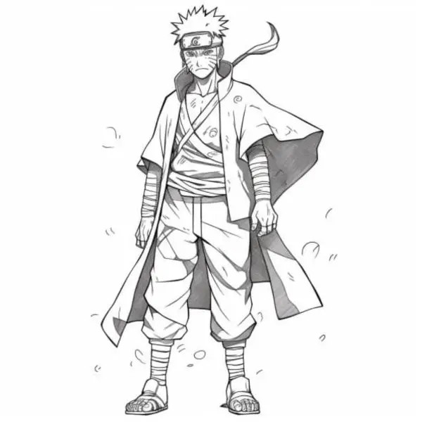 Tranh tô màu Naruto lục đạo 1