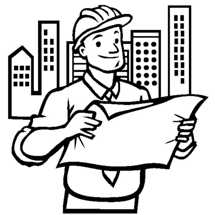 Tranh tô màu nghề xây dựng giúp trẻ học cách quan sát chi tiết