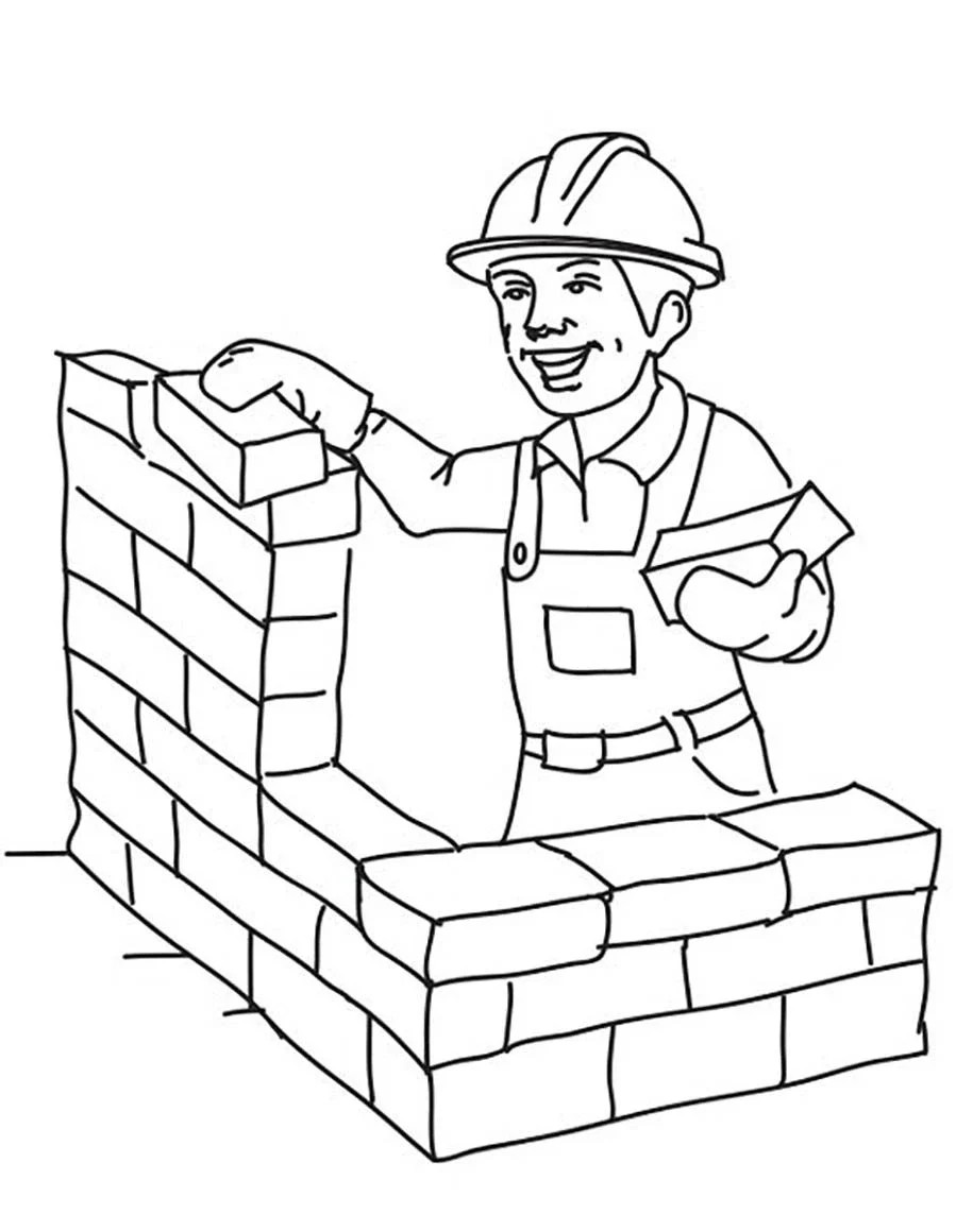 Tranh tô màu nghề xây dựng phù hợp với mọi lứa tuổi trẻ em