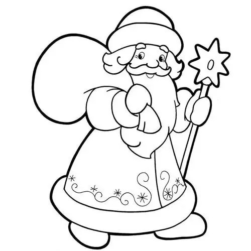 Tranh tô màu ông già Noel dễ thương
