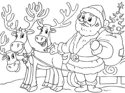 Tranh tô màu ông già Noel miễn phí