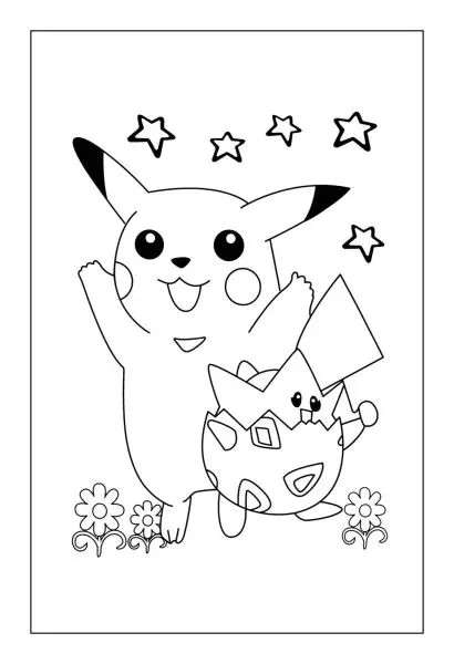 Tranh tô màu Pokemon giúp bé rèn luyện khả năng sáng tạo