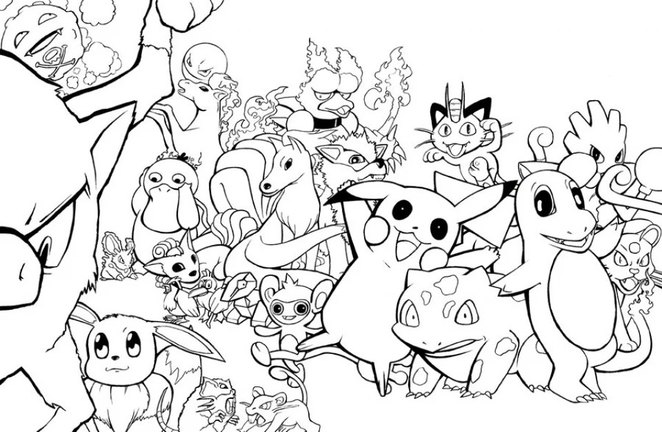 Tranh tô màu Pokemon khuyến khích trẻ sáng tạo