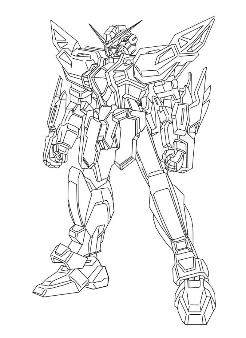 Tranh tô màu Robot Gundam ấn tượng